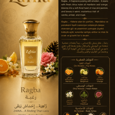 النوتات العطرية لعطر رغبة من زاهية - Ragba Extrait de Parfum