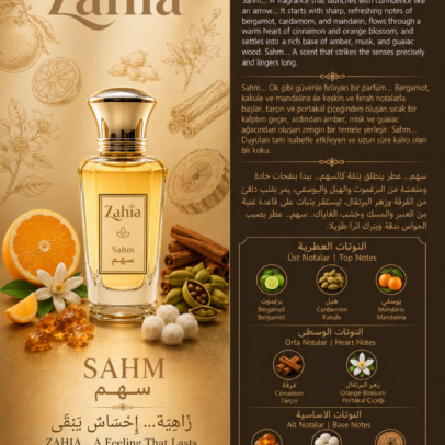 النوتات العطرية لعطر سهم من زاهية - Sahm Extrait de Parfum