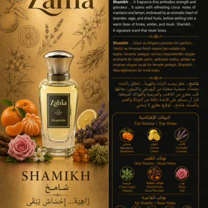 النوتات العطرية لعطر شامخ من زاهية - Shamikh Extrait de Parfum
