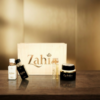 بوكس هدايا عطور فاخر من زاهية داخل درج خشبي بيج