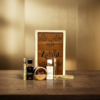 بوكس هدايا عطور فاخر من زاهية داخل صندوق خشبي سحاب بيج